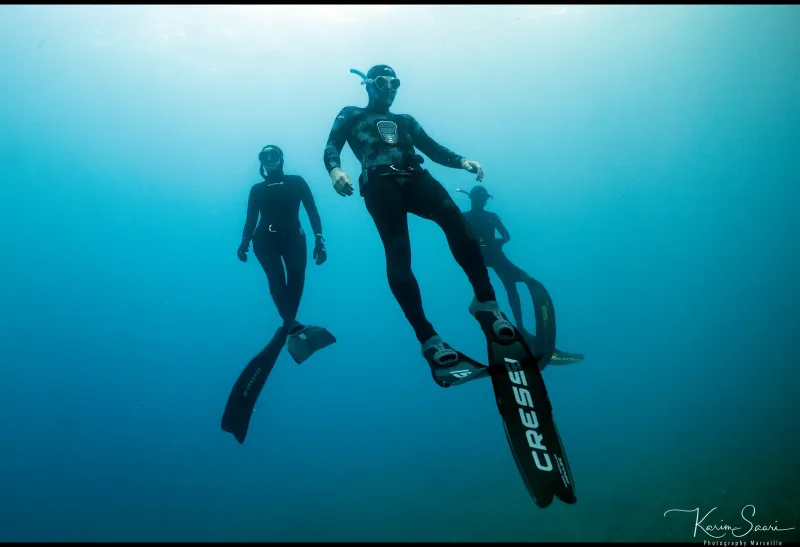 Mission Projet Sentinelle Marseille — Teamoxygen freediving — © Karim Saari, photographe sous-marin Marseille