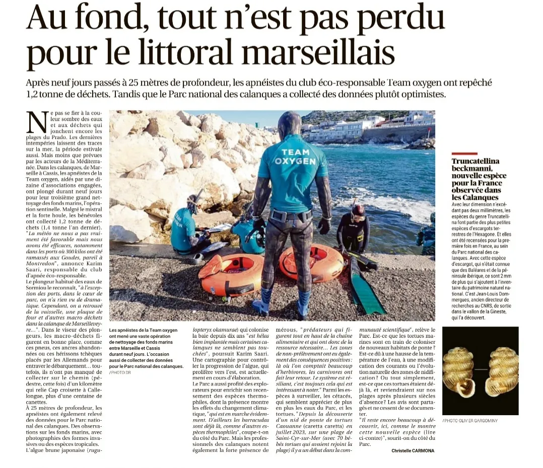 La Provence — Au fond, tout n'est pas perdu pour le littoral marseillais